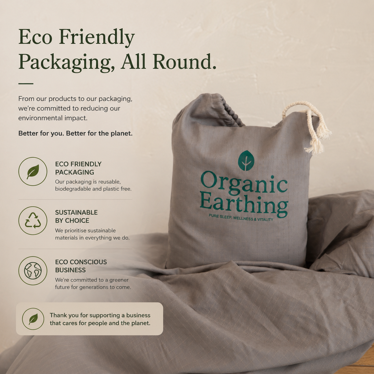 Organic Grounding Sheets for Bed | Earthing Sheet (flat) | Half Queen King | Organic Bamboo + Silver
