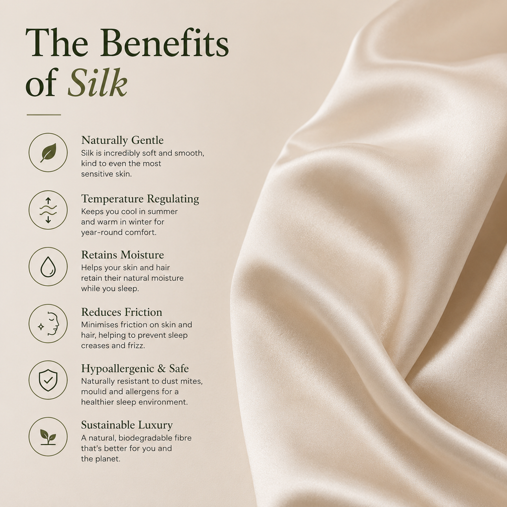 Organic Silk Sleep Bundle | Silk Pillowcase & Silk Eye Mask | Luxury Sleep Set
